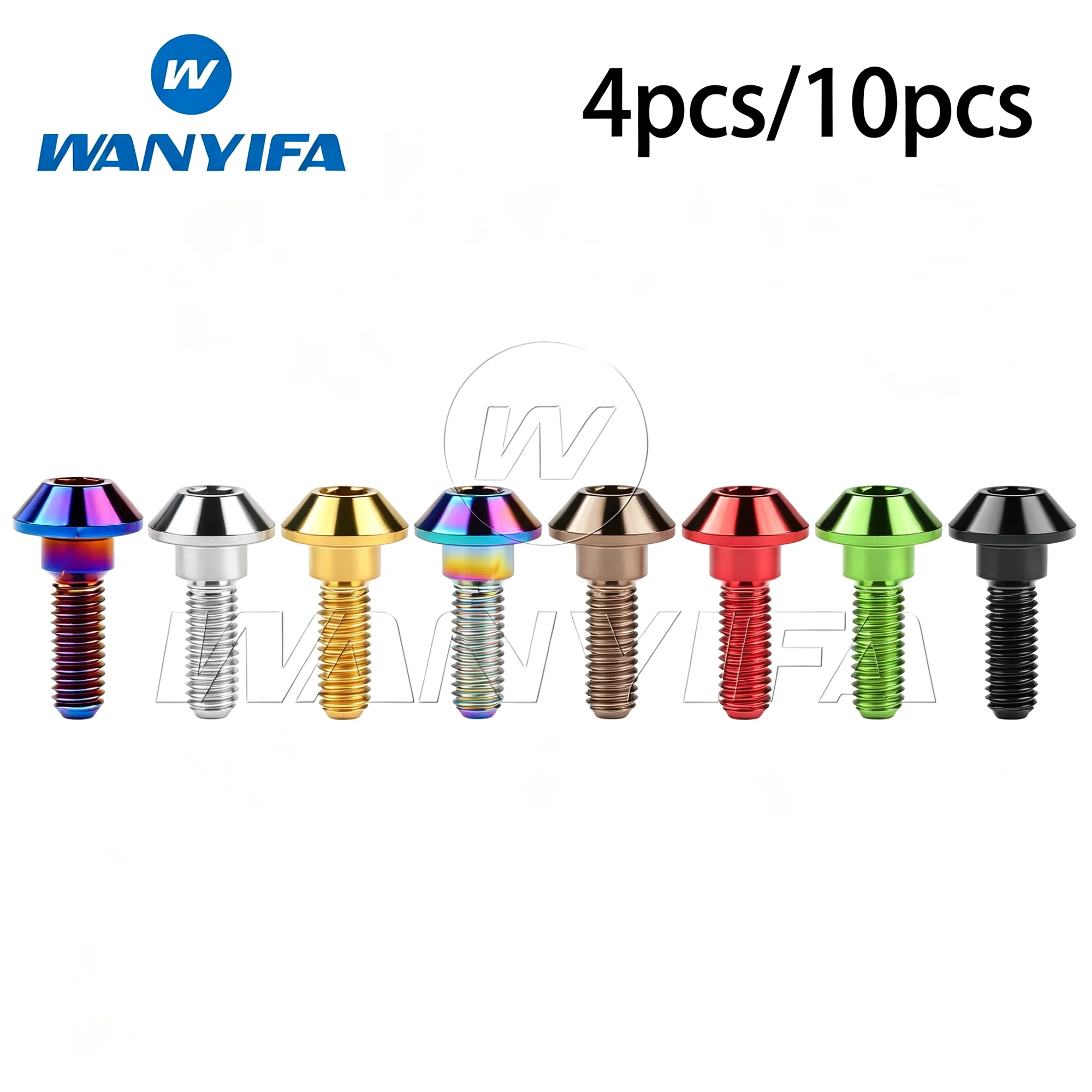Wanyifa 4/10Pcs Titanium Bolt Screw M6 X 20/25mm Allen Key Head Bolts for Yamaha Motorcycle Brakes