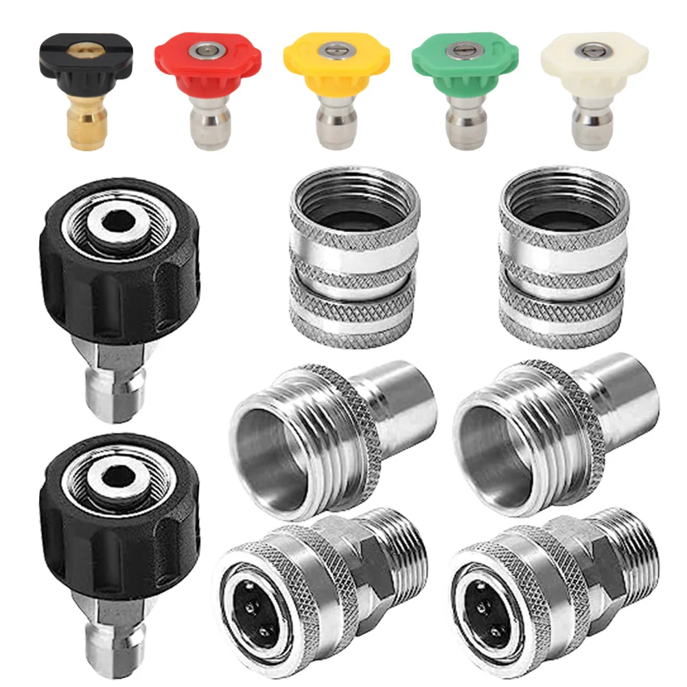 

8pcs Stainless Steel High Pressure Washer Quick Connect Adapter