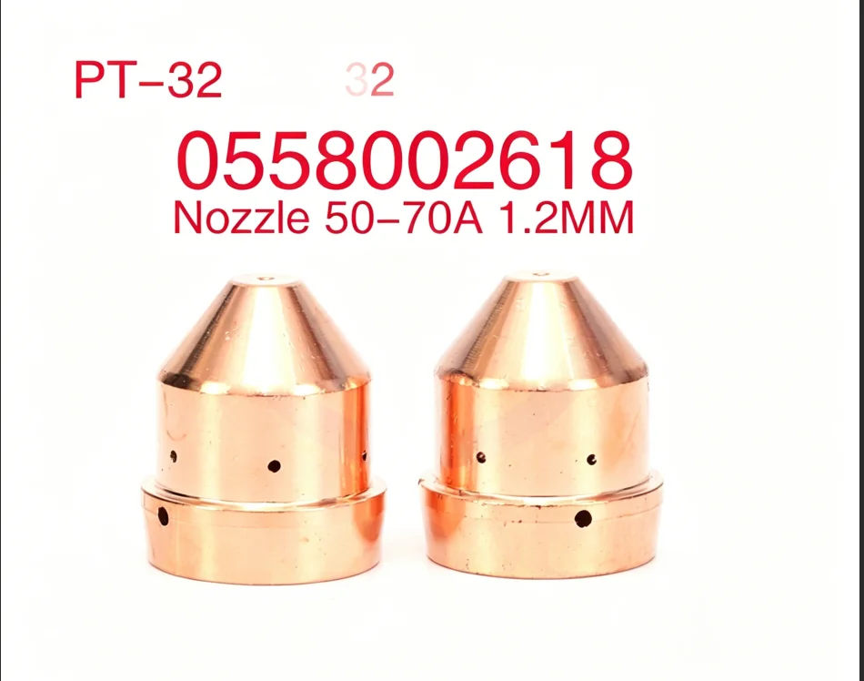 Electrodo 0558001969 y boquilla 0558002837 para antorcha de corte por plasma Esab PT-32, accesorios para plasma
