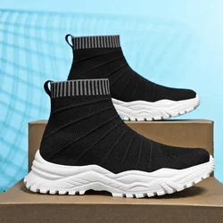 Classic Black Socks Runing Shoes Men High Sock Trainers Women Slip on Couple Casual Shoes Lightweight Sneakers Men Basket Homme