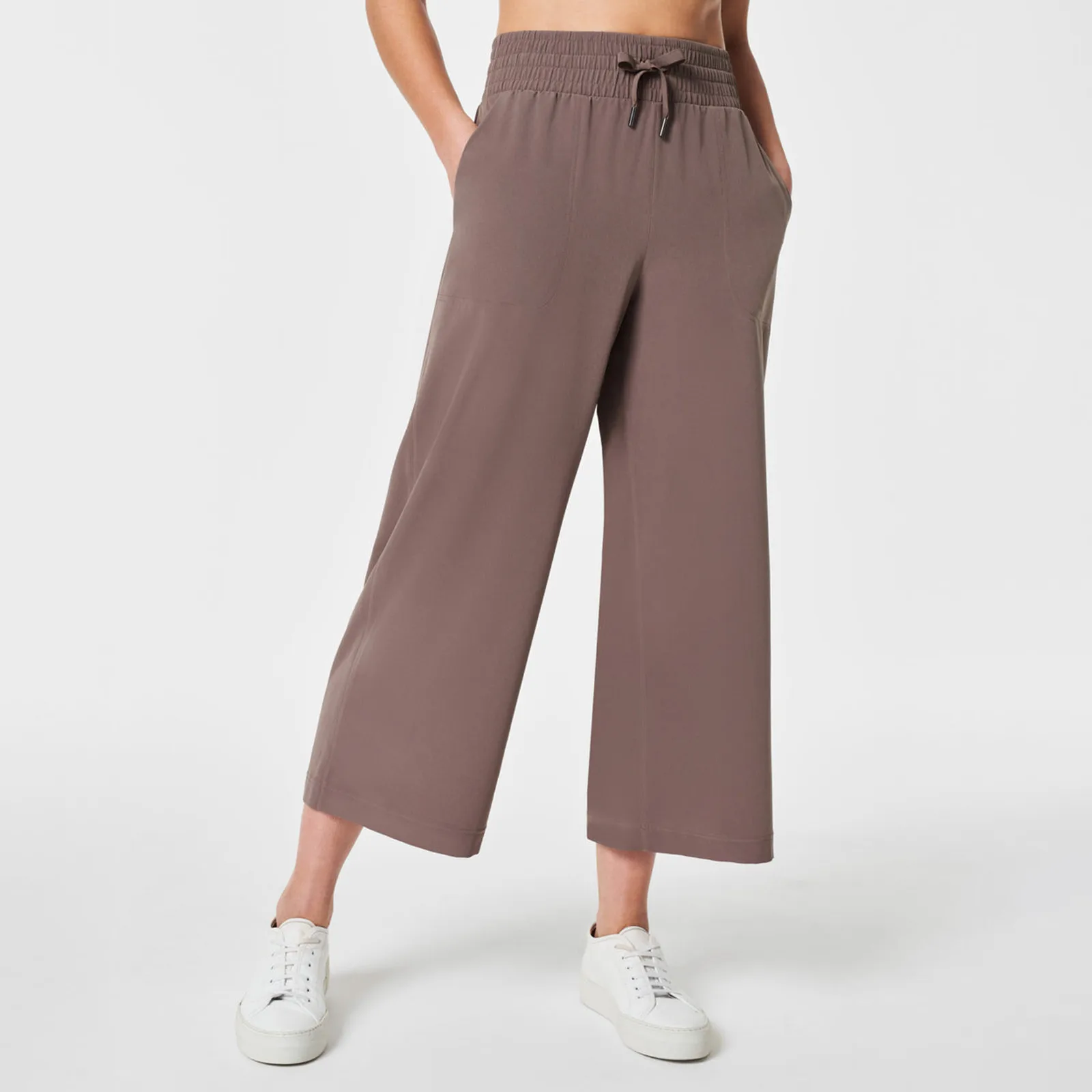 Pantalones de pierna ancha para mujer, pantalones recortados de verano, parte inferior recta, para Fitness, para correr, básicos, sólidos, para viaje, 2024