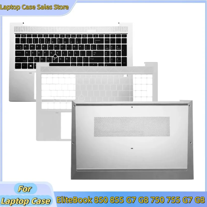 

New Laptop for EliteBook 850 855 G7 G8 750 755 G7 G8 Upper Case Palmrest Cover C shell backlit keyboard/Bottom Base Cover