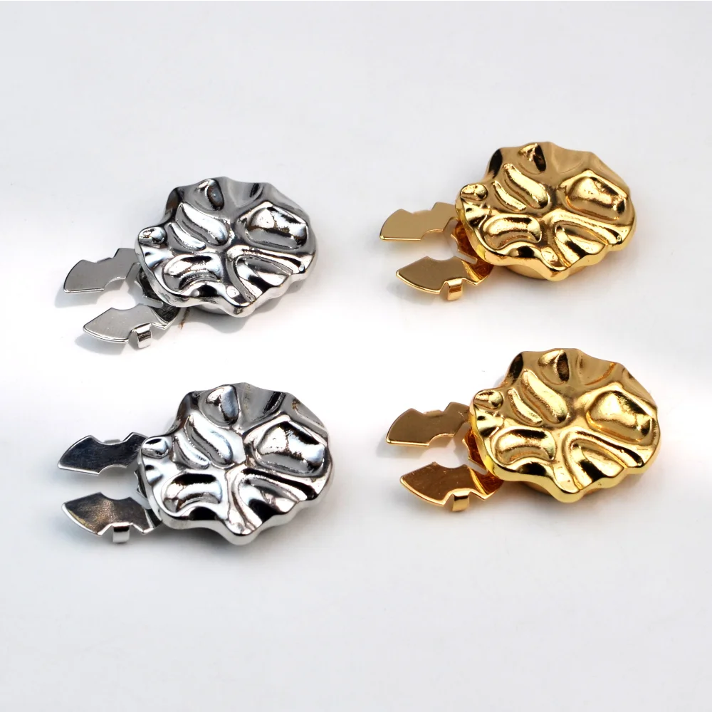 Personalized Textured Metal Cufflinks Irregular Shaped French Button Cover Business Casual Shirt Cuff Decoration
