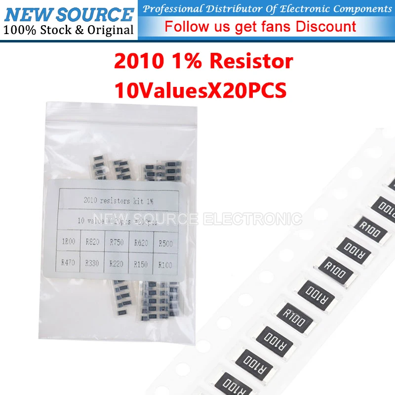 200-pecas-resistor-smd-2010-1-1r00-r100-r620-r470-r330-r220-r820-ohm-kit-sortido-10-valores-x-20-pecas