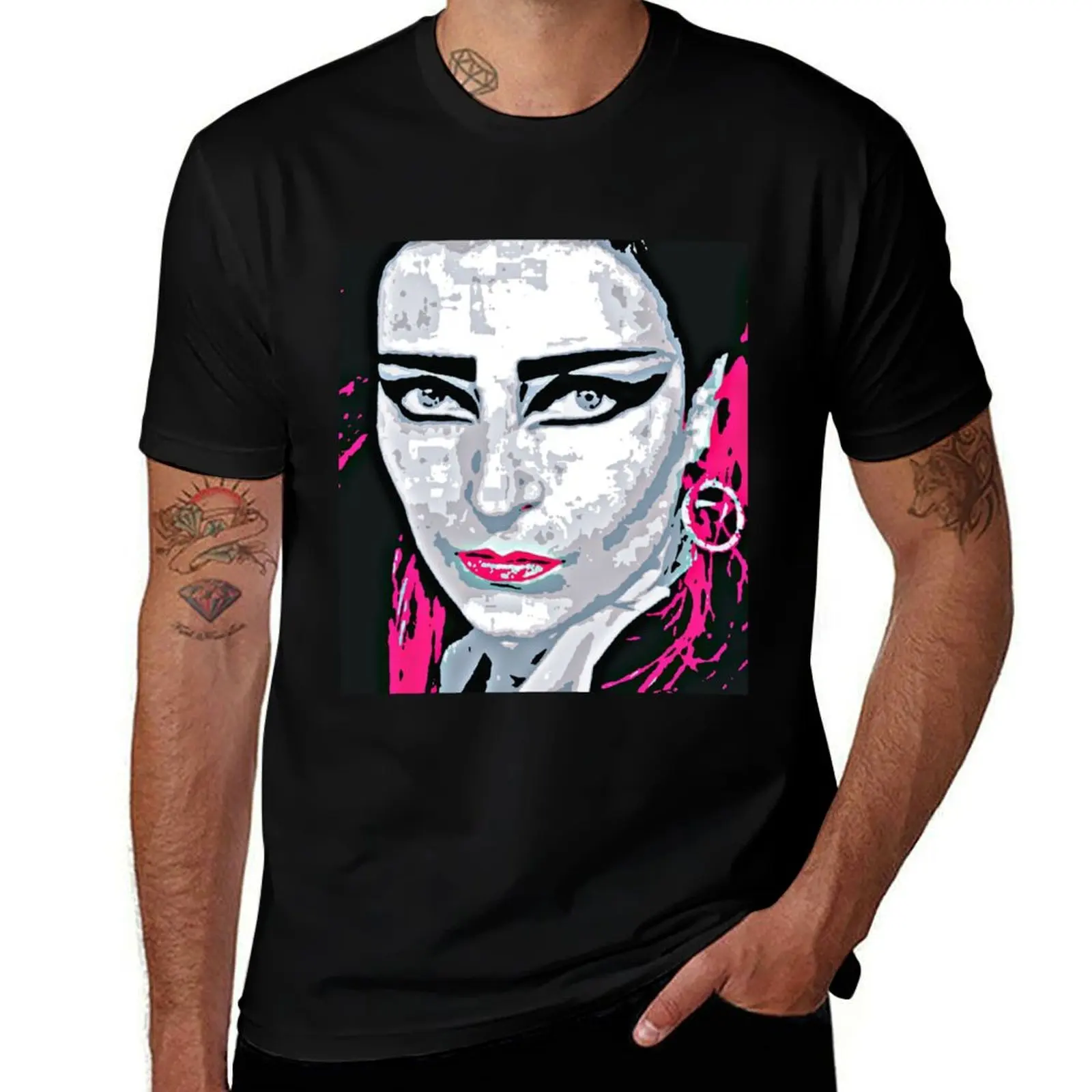 

Siouxie Sioux pop art T-Shirt man clothes customs clothing for men