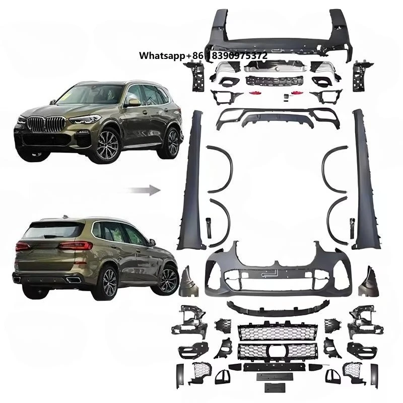 2018+ Fit for  X5 G05 Car Conversion Kit MT Style Sport Body Part Facelift New High Quality Front Bumper Rear Bumper Body Kit