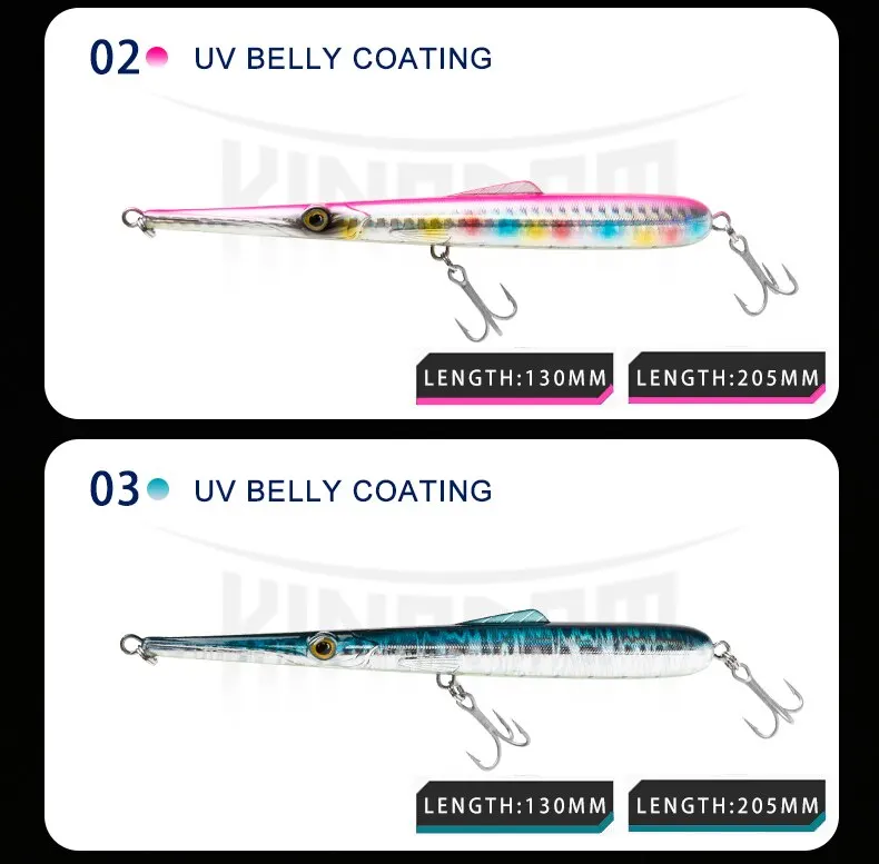 Kingdom Sinking Schwimmender Bleistift-Angelköder, 11 g, 13 g, 30 g, 40 g, harte künstliche Köder, Salzwasser-Seebarsch, Stickbait, harte Wobbler – Detail 17