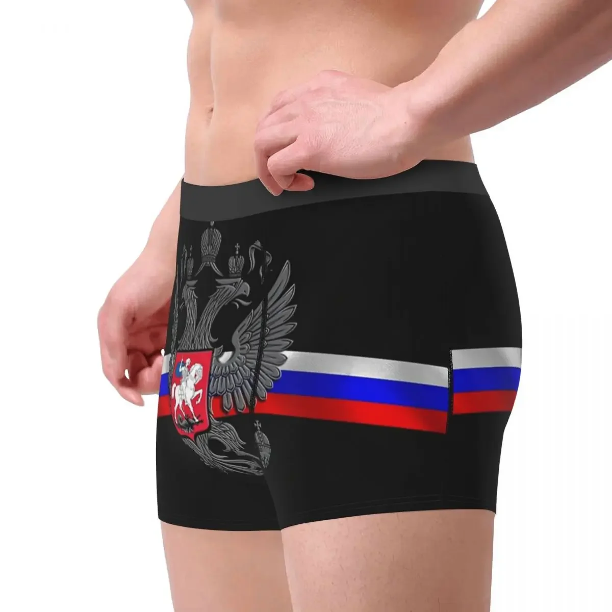 Boxer Shorts Panties Briefs Men Russia Proud Underwear Soviet Russian Flag CCCP Communist Breathable Underpants for Homme