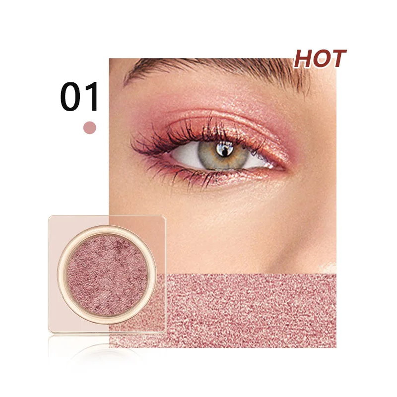 Pudaier Monochrome Shimmer Eyeshadow Highlighter Diamond Glitter Colorful Eye Shadow Palette Matte Eyes Makeup Beauty Cosmetic