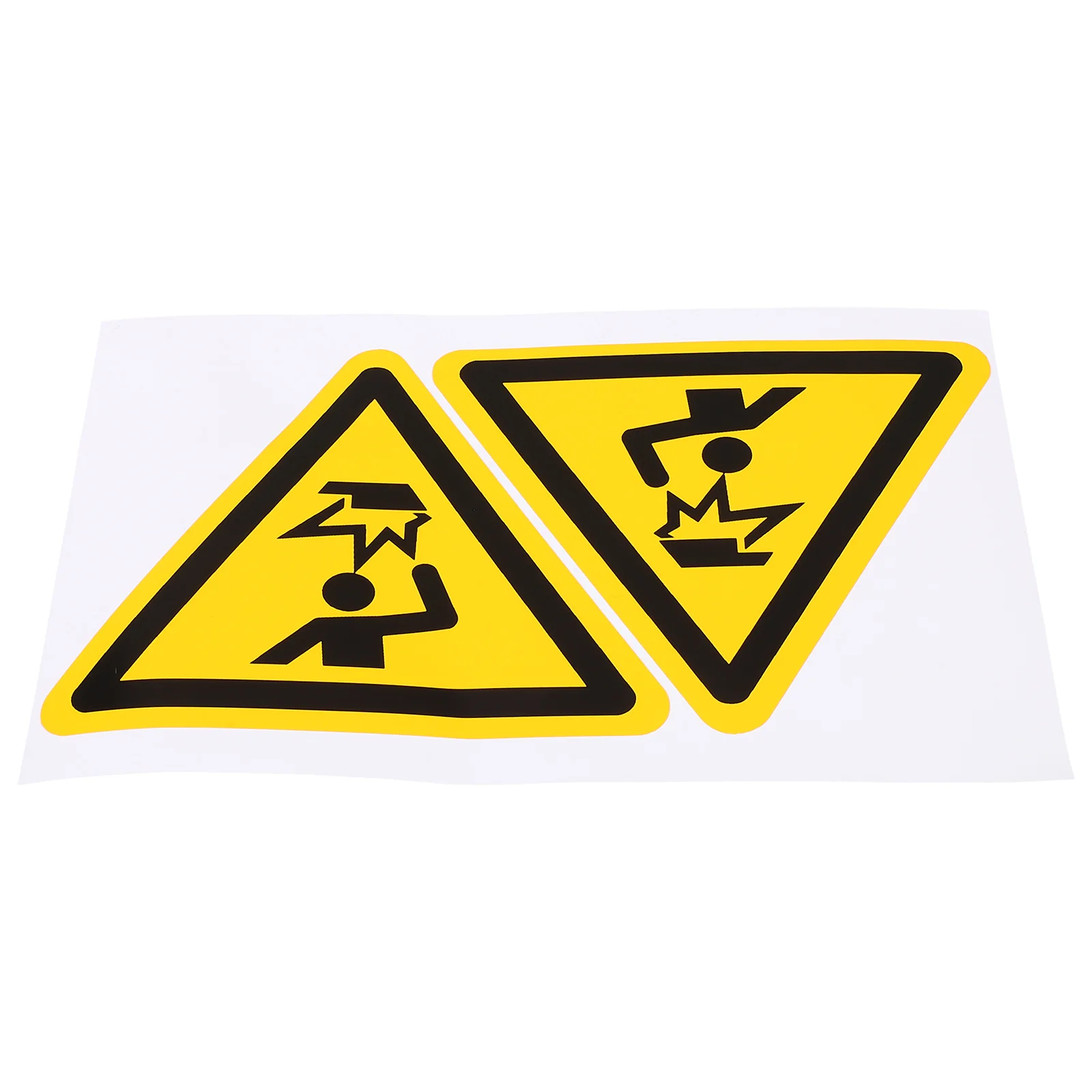 2 Pcs Bump Warning Sign Self Adhesive Safety Signs Automatic The Caution Stickers Watch Your Head Pvc