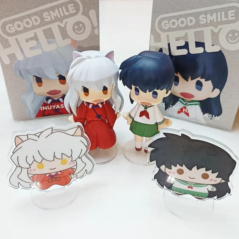 

New Genuine Gsc Inuyasha HELLO! GOOD SMILE Series Inuyasha Action Figure Sesshomaru Model Kagome Higurashi Figurines Gift Toy