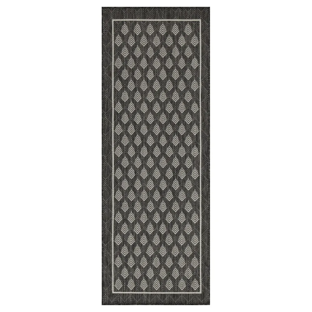 

Sunshine GC_HAR2008 Anthracite 2 ft. 7 in. x 7 ft. 3 in. Indoor/Outdoor Area Rug
