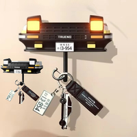 AE86 Car Keyring Headlights Keychain Holder Rotatable Metal Hook for ​AE86 Style Key Organizer Anime Fans Interior Accessories