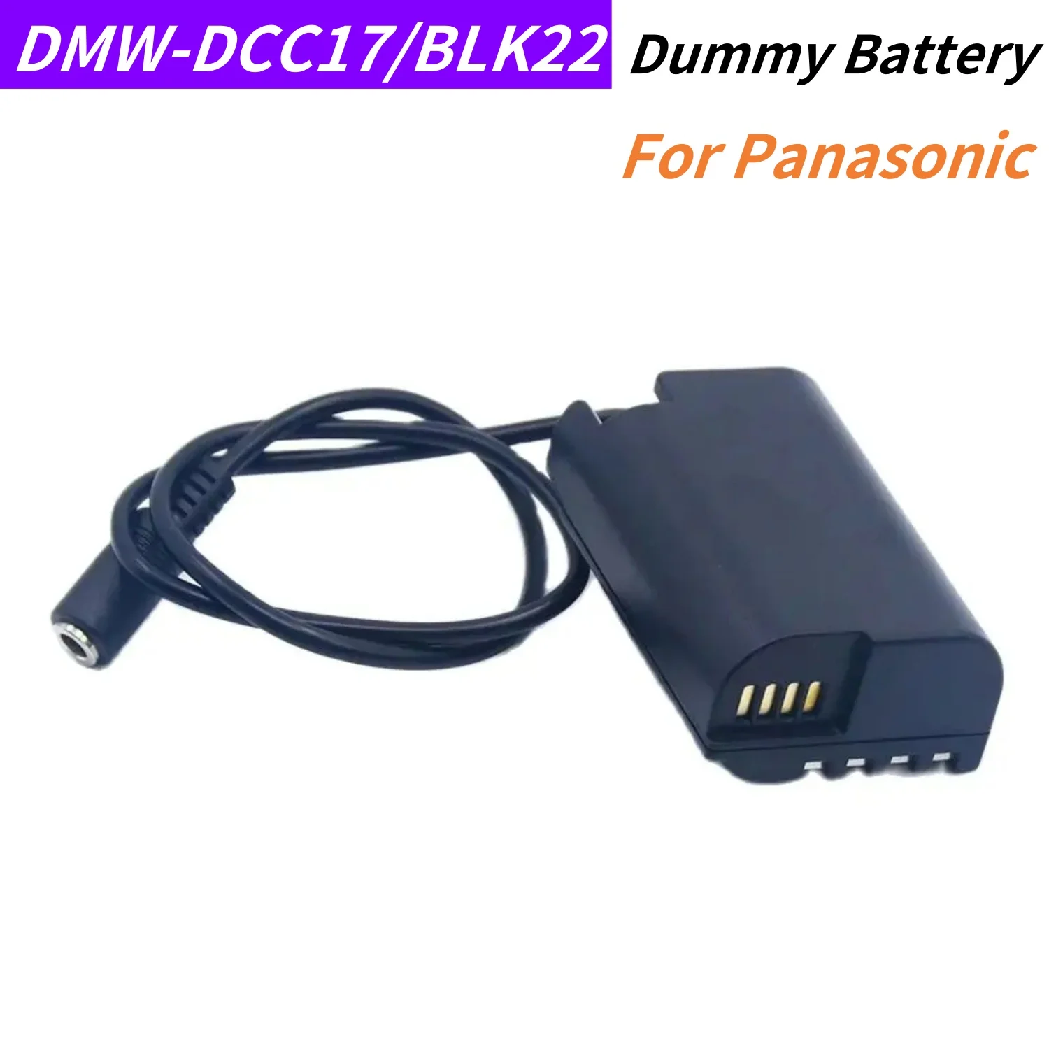 

DMW-BLK22 Dummy Battery DMW-DCC17 DC Coupler for Panasonic Lumix S5 DC-GH6 DC-S5 DC-S5K Camera