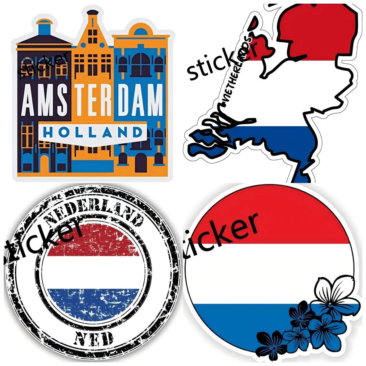 

Netherlands Car Stuff Interior Decoration Accessories Stickers Refrigerator DIY Decal Surfboard Decoration