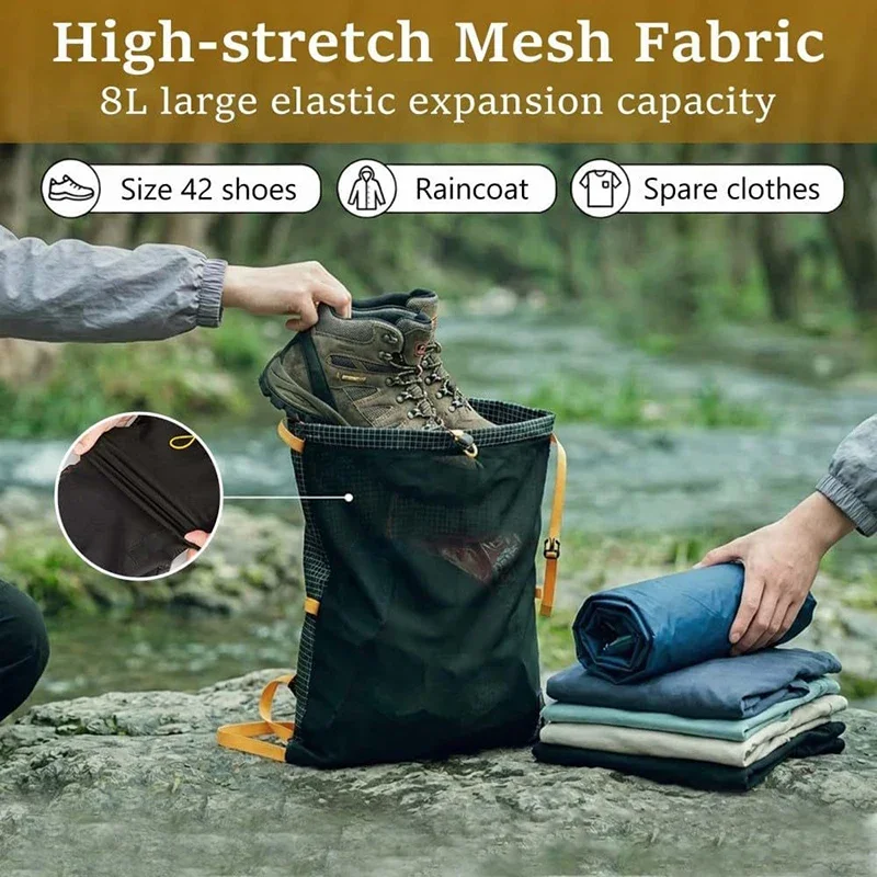 External Backpack Expansion Drawstring Storage Sack Outdoor Hiking Camping Mountaineering Storage Bag Backpack Accessory - AliExpress 18 2 External Backpack Expansion Drawstring Storage Sack Outdoor Hiking Camping Mountaineering Storage Bag Backpack Accessory - AliExpress 18 - Image 2