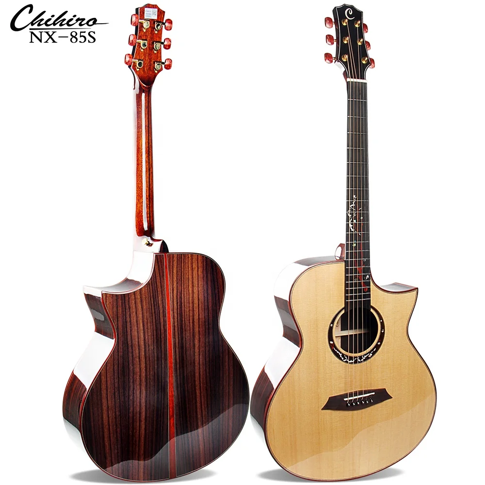 

China Factory Handmade 41 Inch Solid Spruce Top Indian Rosewood Back Mahogany Neck Florence Pointed Corner Acoustic Guitar