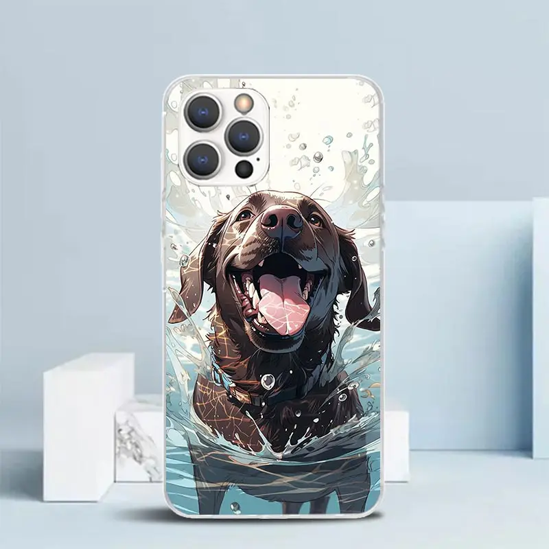 Labrador Retriever Dog Phone Case For IPhone 16 15 14 13 12 11 Pro Max Mini XR XS X 7 Plus 8 + SE 2020 Soft TPU Back Cover