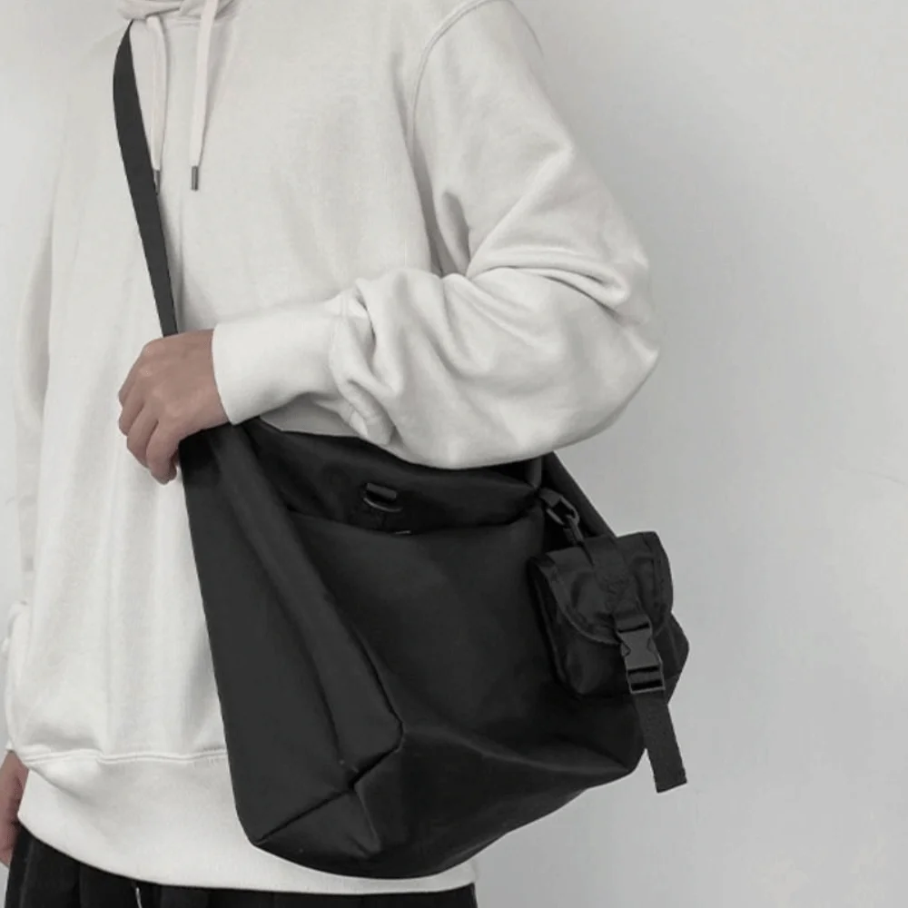 

Casual Oxford Cloth Crossbody Bag with Earphone Bag Large Capacity Coin Purse Sport Shoulder Bag Wallet Fitness Boys Bag Boys