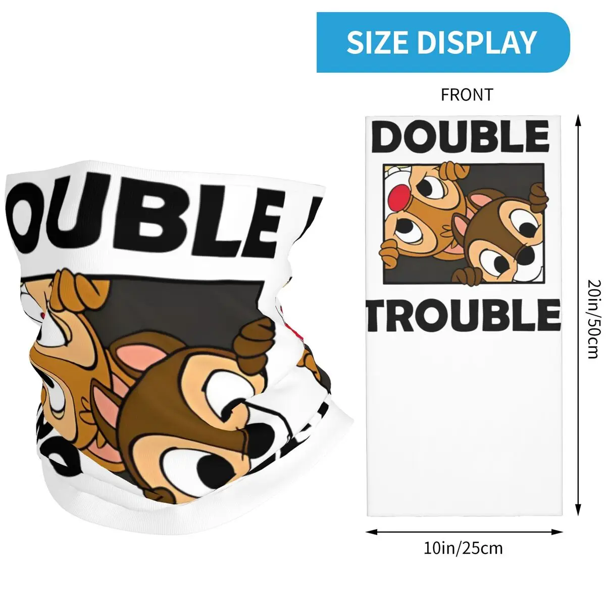 Double Trouble Chip N Dale Бандана Веселая Балаклава Осенняя Спорт на открытом воздухе Защита от ультрафиолета Велосипедная маска Бесшовная мягкая маска для лица