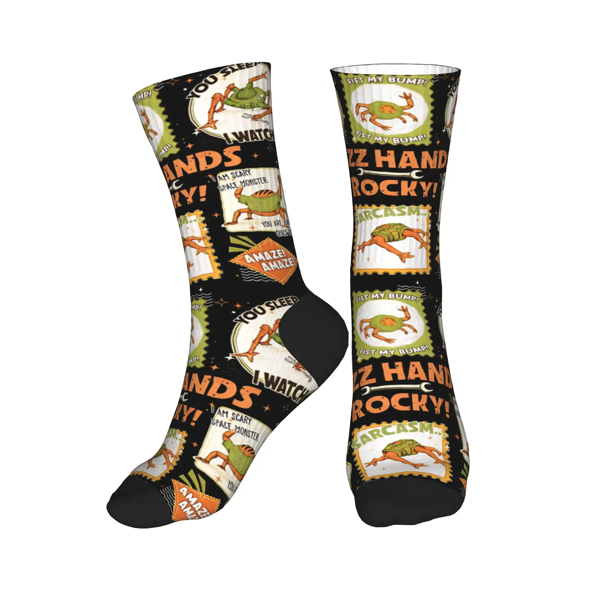 Rocky Amaze Jazz Hands Andy Weir Ryland Grace Project Hail Mary Socks  Funny Stockings Men Soft Cycling Socks Spring Anti Socks