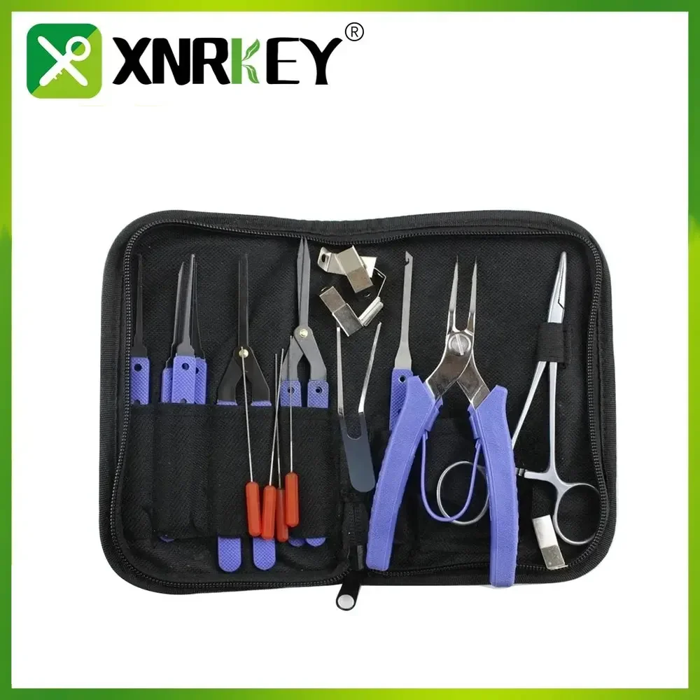 XNRKEY 19pcs KLOM Broken Keys Removal Kit Set Tools Taken The Broken Keys Easily Out Of Lock Locking Repair Tools Pack