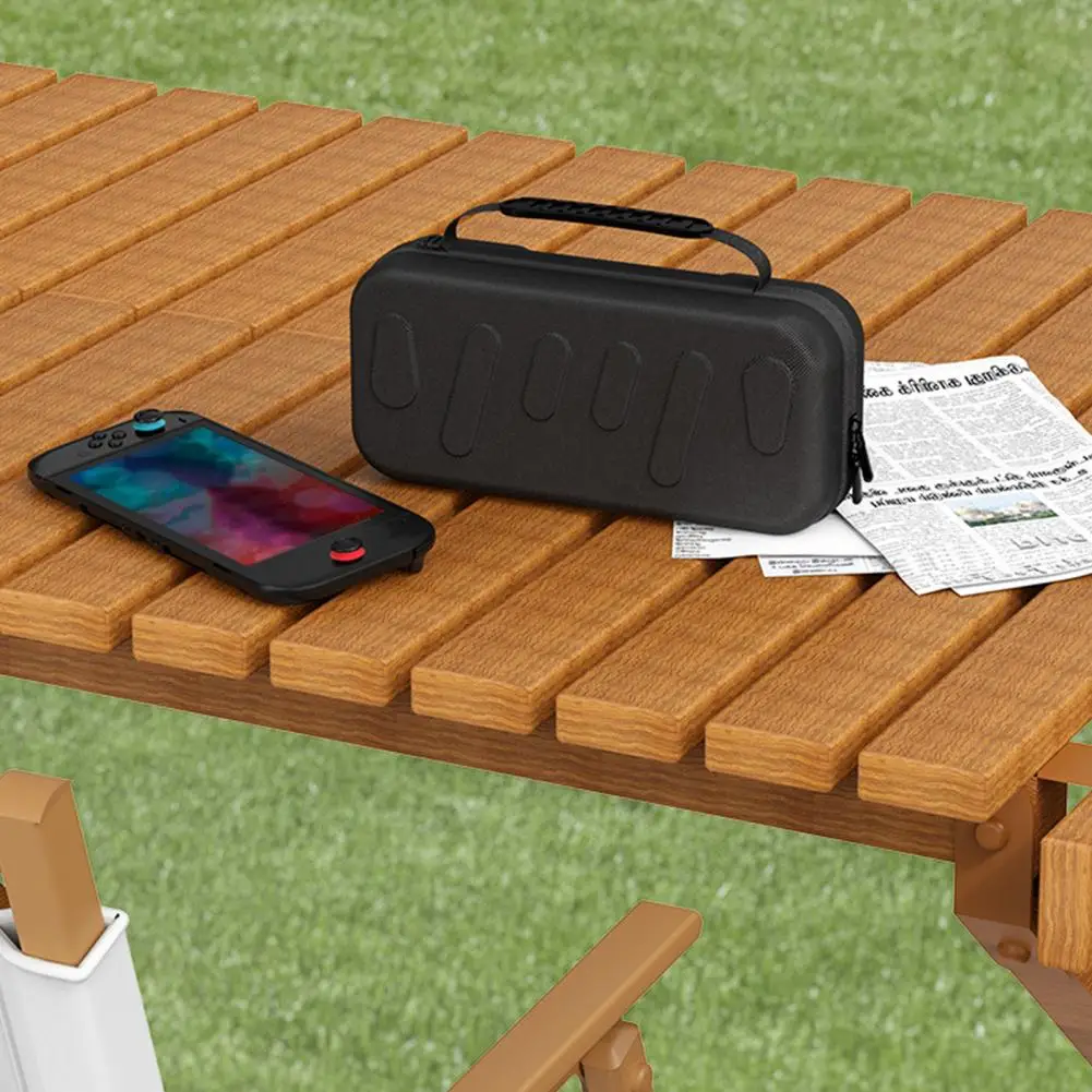 2025 Carrying Case with Game Card Slots Large Capacity Zipper Closure Shockproof Impact Resistant Console Storage Bag for Switch