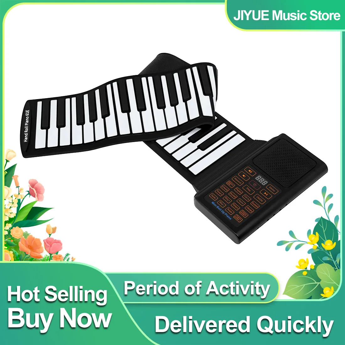 

SLADE Electric Piano Hand-Rolled Piano Intelligent Hand Roll Red Sound Keys 61 Keys Convenient Hand-Rolled Portable Piano Parts