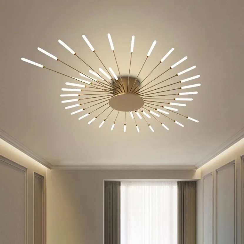 Plafonnier LED au Design Créatif et Luxueux, Luminaire Décoratif de Plafond, Idéal pour un Salon, un Restaurant ou un Hôtel