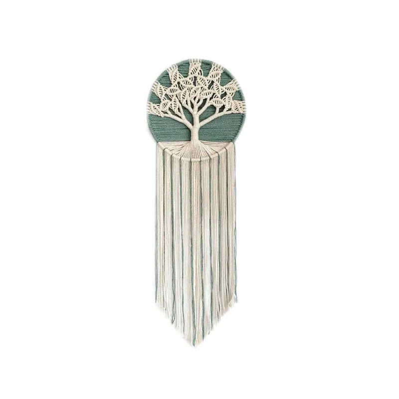 Hand-Woven round Tapestry Wall Hanging Dreamcatcher Ethnic Style Home Ornament