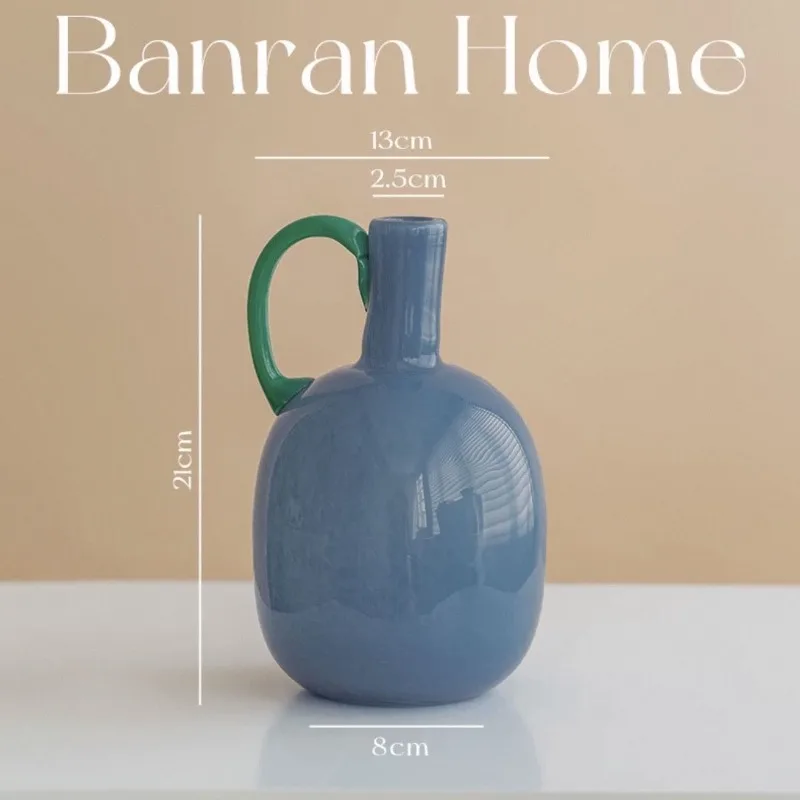 Scandinavian Minimalist Pitcher Vase - French Elegance Meets Instagrammable Aesthetic Floreros Vintage Home Decor