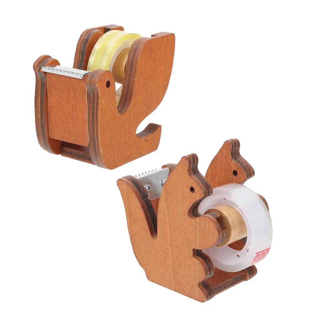 

2 Pcs Tape Holder for Desk Decorative Stand Dispenser Cute Gift Adhesive Dispensers Small