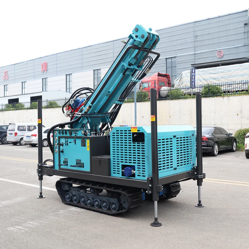 Customized Well Drilling Rig Compact Mobile Hydraulic 300m Depth Diesel Engine Tracked for Household Use Drilling Machine