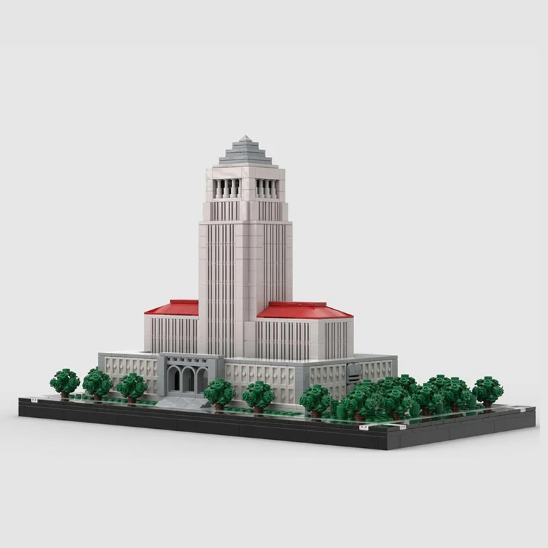 Stadt Street View Modell MOC Bausteine Stadt Halle Büro Ort Modulare Technologie Kinder Urlaub Geschenke Montieren Spielzeug Anzug