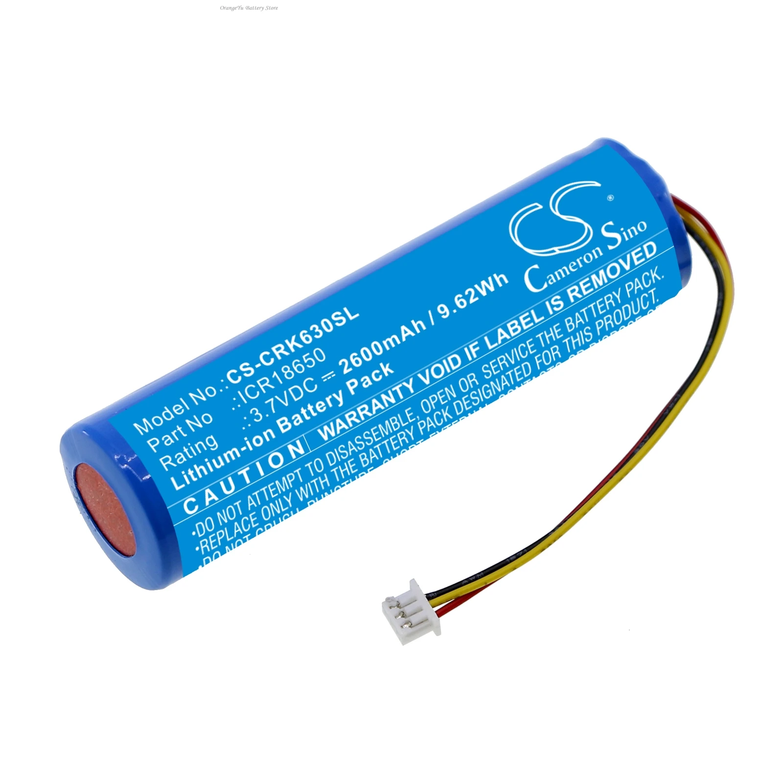 Аккумулятор для клавиатуры Cameron Sino 3.7V 2600mAh ICR18650 для беспроводной механической игровой клавиатуры Corsair K63