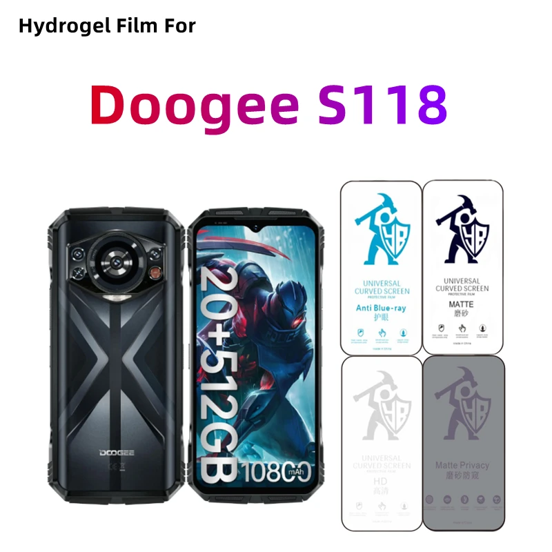 

2 шт. матовая гидрогелевая пленка для Doogee S118 HD Защитная пленка для экрана Doogee S118 для ухода за глазами антишпион матовая защитная пленка