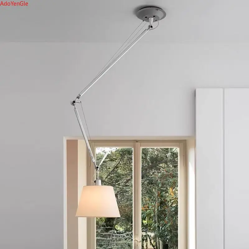 Italian rotatable rocker arm shift chandelier medieval designer adjustable study dining room reading work computer pendant light