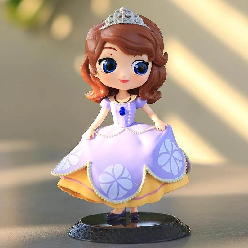 Figurka kolekcjonerska Qposket Disney Sofia, dekoracja na tort, model, zabawka, prezent, kolekcje, produkty pochodne z animacji