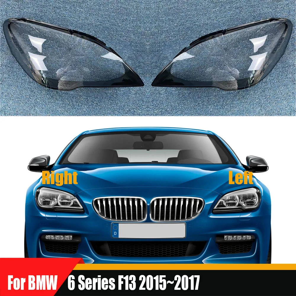 

For BMW 6 Series F13 2015~2017 Headlamp Cover Transparent Mask Lamp Shade Headlight Shell Lens Replace The Original Lampshade