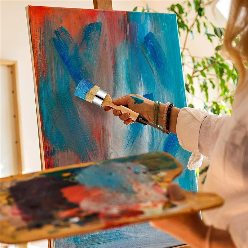 

AA19 5-компонентная кисть для мела и воска, кисть для рисования мелом для DIY, инструмент для рисования и вощения, круглые восковые кисти для вощения мебели,