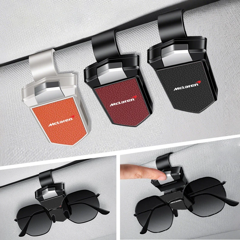 

Alloy Magnetic Car Visor Sunglasses Holder Clip Eyeglasses Hanger For Mclaren 720S GT 570 600LT 540C P1 Alcantara Accessories