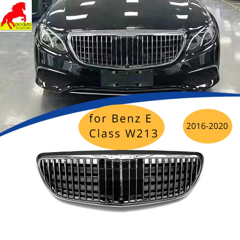 

Front Bumper Grille Mesh Grill Racing Grills for Mercedes Benz E-Class W213 E300 E260 2016-2020 Maybach Style Car Accessories