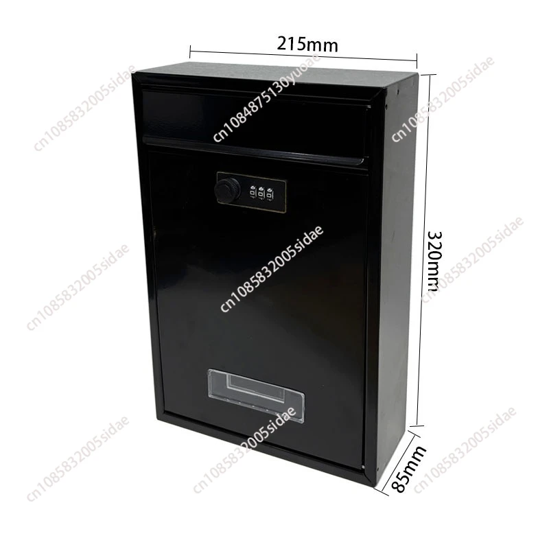 Iron Plate Mailbox Outdoor Waterproof Wall-Mounted Mailbox with Combination Lock Large Creative Country Style Mailbox Wholesale