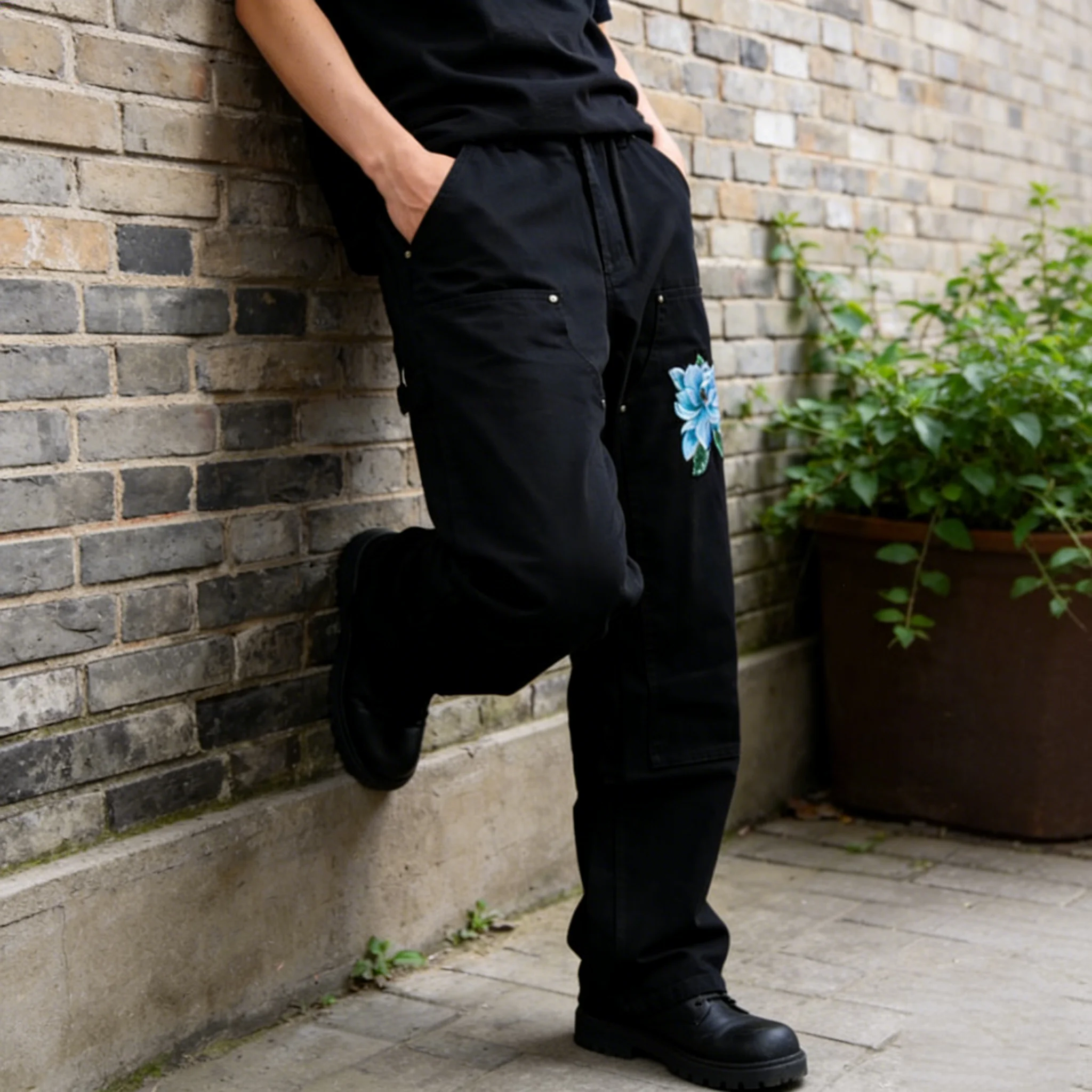 Paar-Stil, gewaschene Denim-Jeans, Street-Fashion, lockere Denim-Hose mit geradem Bein für Männer und Frauen, tägliche Outfits