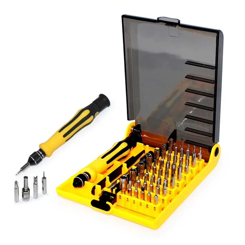 Magnetic Screwdriver Set 45 In 1 Set Precision Screwdriver With Long Pole Tweezer Mobile Phone PC Repair Tool