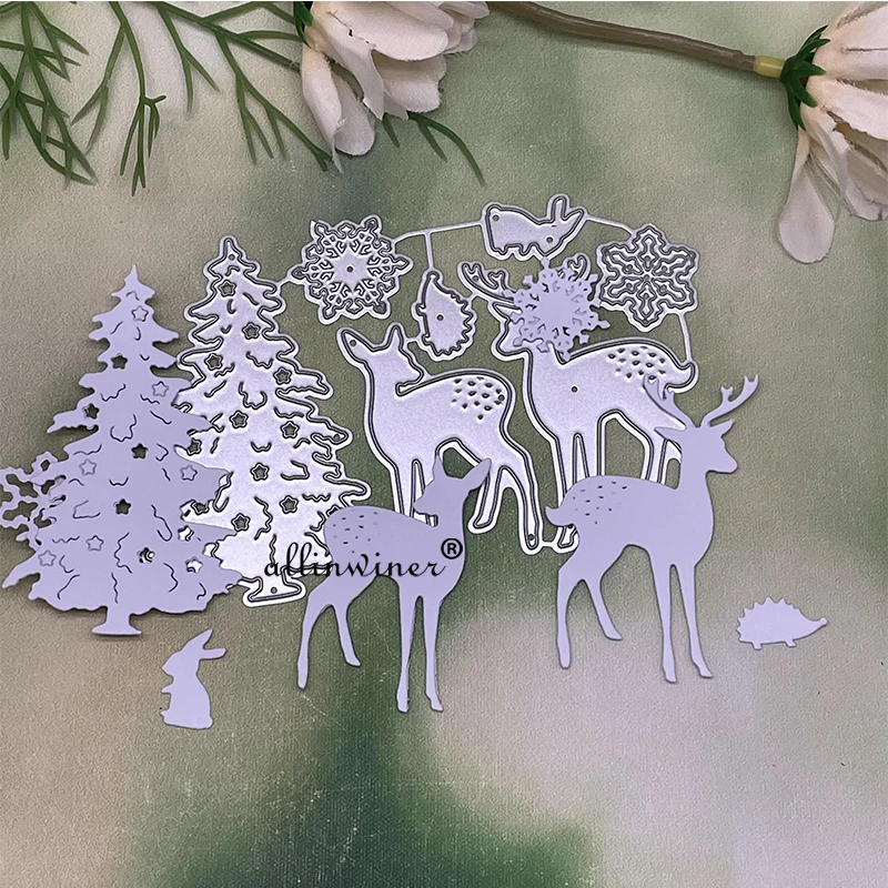 Christmas deer tree Metal Cutting Dies Stencils For DIY Scrapbooking Decorative Embossing Handcraft Die Cutting Template