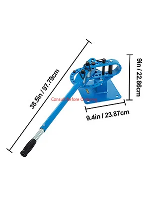 

Pipe Bender YP-9 Manual Bench Steel Tube Bending With 7Dies 1-3in Multifonction Compact Flat Bar Rod Brake Bends Tool