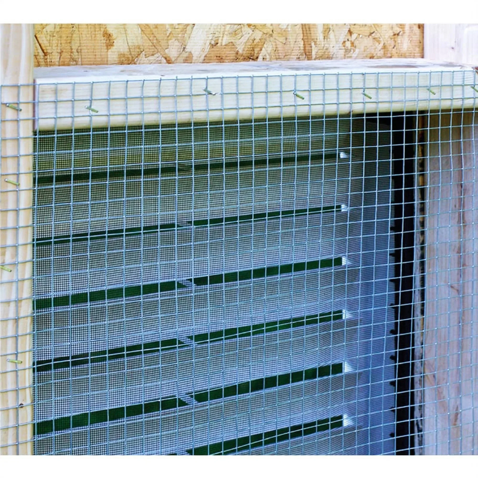 

24"x25' Galvanized Steel Hardware Cloth Roll, 1/2 Inch Mesh Fencing for Garden Animal Cage Aviary Wire Netting