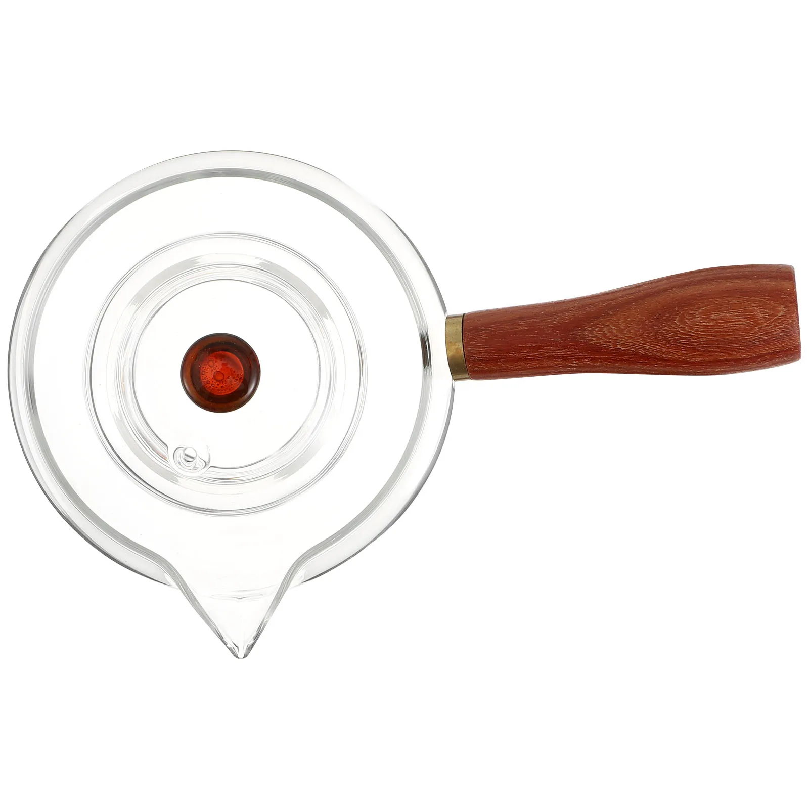 

1Pcs Side Handle Tea Kettle Glass Transparent Household Water Kettle Practical Tea Boiling Container for Home Teapot with