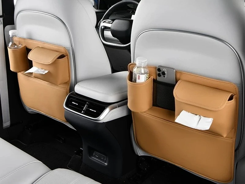 

Multifunctional Car Seat Back Kick Mat with Tissue Storage Bag Car Seat Protector